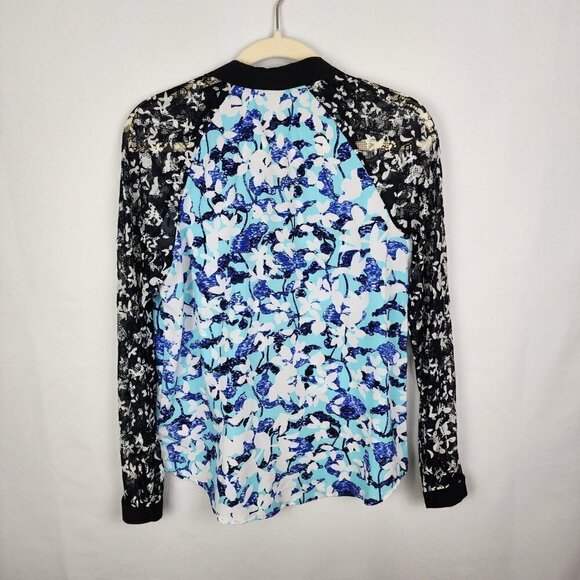 Peter Pilotto For Target Floral Lace Sleeve Button Up S - Picture 2 of 4